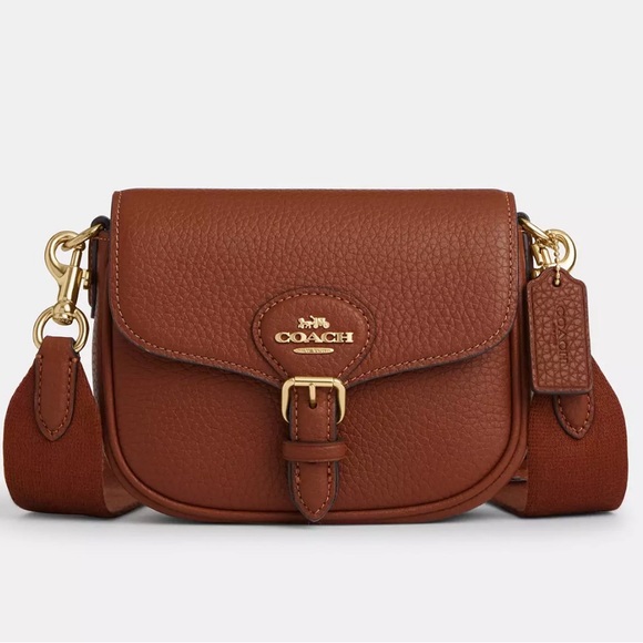 NWT COACH Amelia Small Leather Saddle Bag - Picture 5 of 6